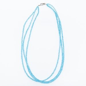 Powder Blue 3-Strand Beaded Necklace - NWOT